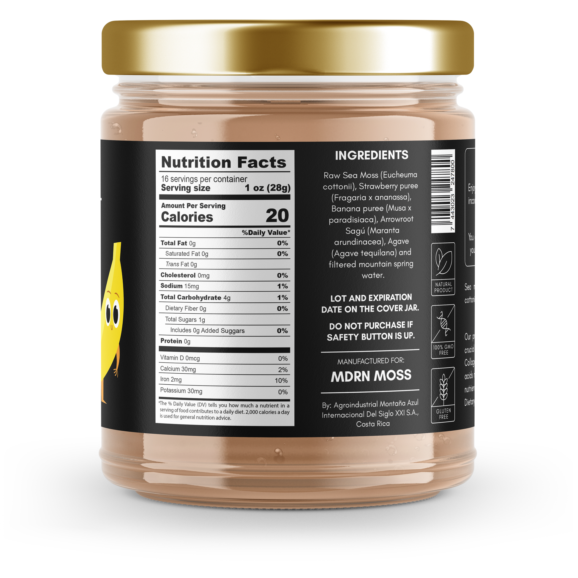 Sea Moss Power Gel FOR KIDS with Banana & Strawberry - MDRN Moss