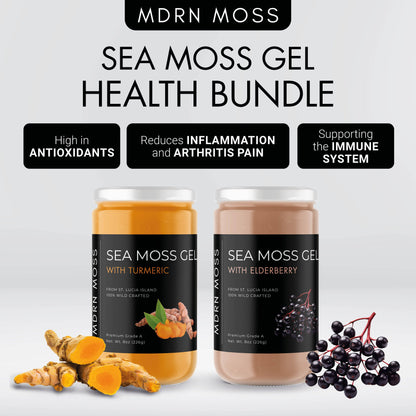 Elderberry & Turmeric Sea Moss Gel | Ultimate Health Bundle 